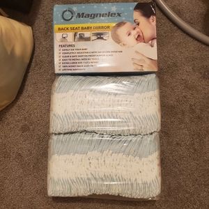 Pampers baby dry size 1 diapers and Magnelex car back seat baby mirror
